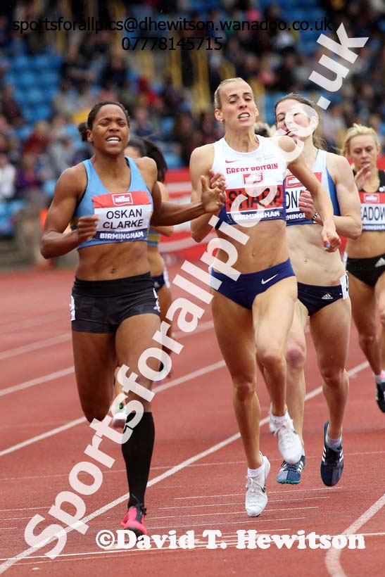 Womens 800 metres, British Championships, Birmingham. Photo: David T. Hewitson/Sports for All Pics
